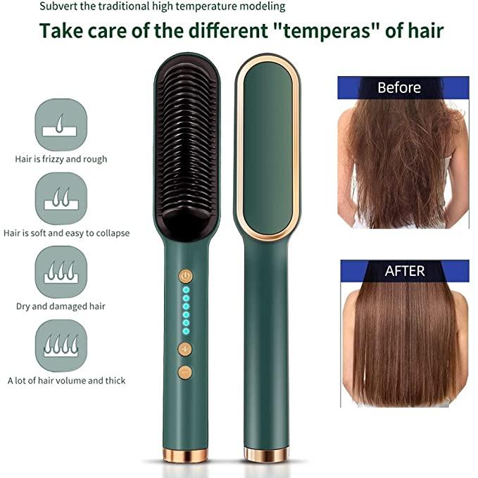 Professional Electric Hair Straightener Comb Brush - DOTSEL E COMMERCE