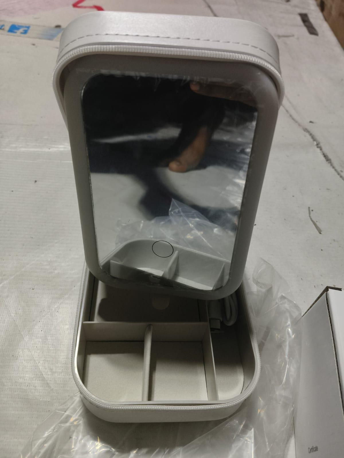 White Jewelry Box with LED Mirror - DOTSEL E COMMERCE