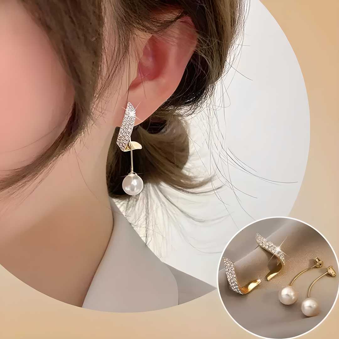 AVR JEWELS  Beautiful Pearl Earrings 2 Pcs/Set