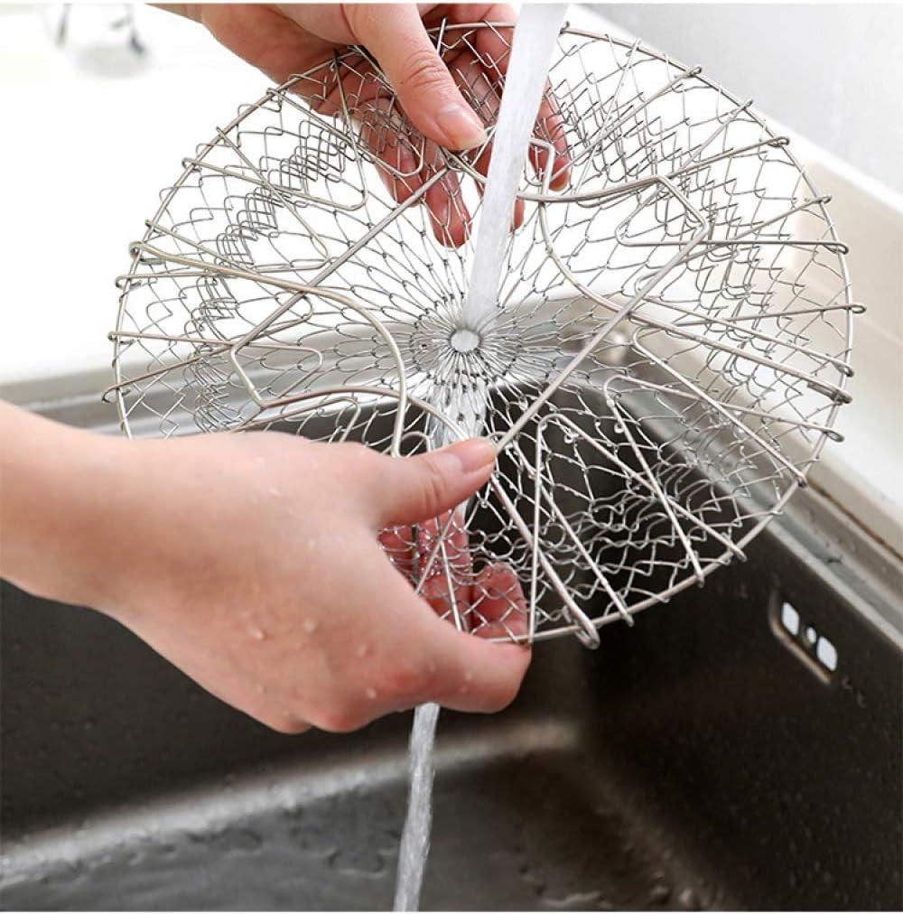 Multifunctional Frying Pan Basket Stainless Steel Folding Strainer - DOTSEL E COMMERCE