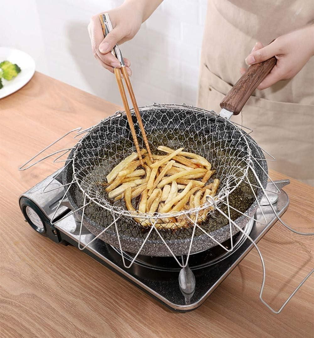 Multifunctional Frying Pan Basket Stainless Steel Folding Strainer - DOTSEL E COMMERCE