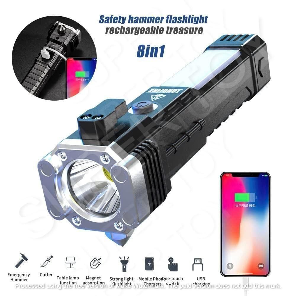 Torch - Hammer Torch LED Flashlight with powerbank - DOTSEL E COMMERCE