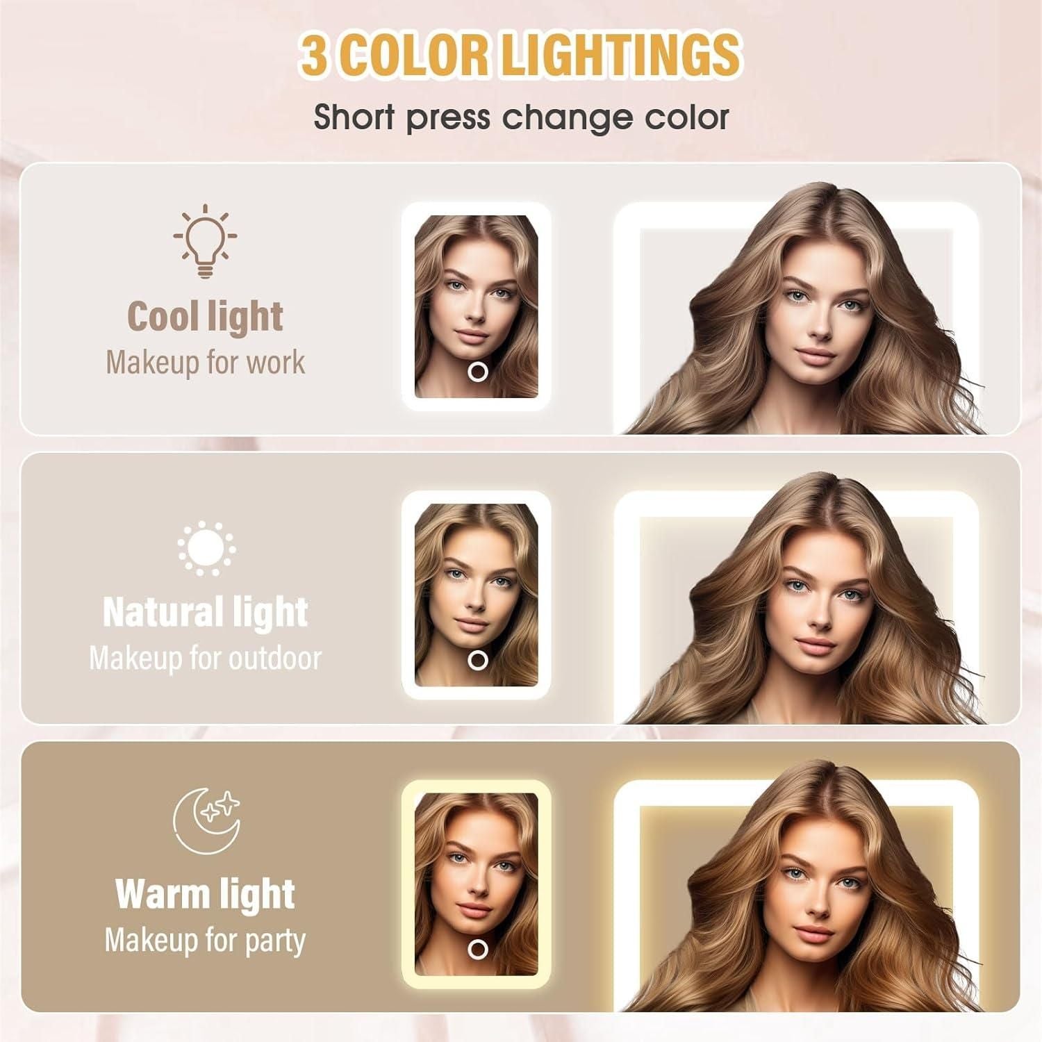 White Jewelry Box with LED Mirror - DOTSEL E COMMERCE