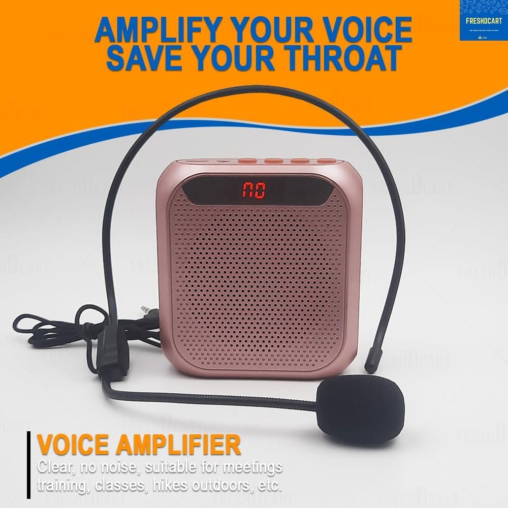Portable Voice Amplifier Rechargeable Via USB With Wired Microphone Headset - DOTSEL E COMMERCE