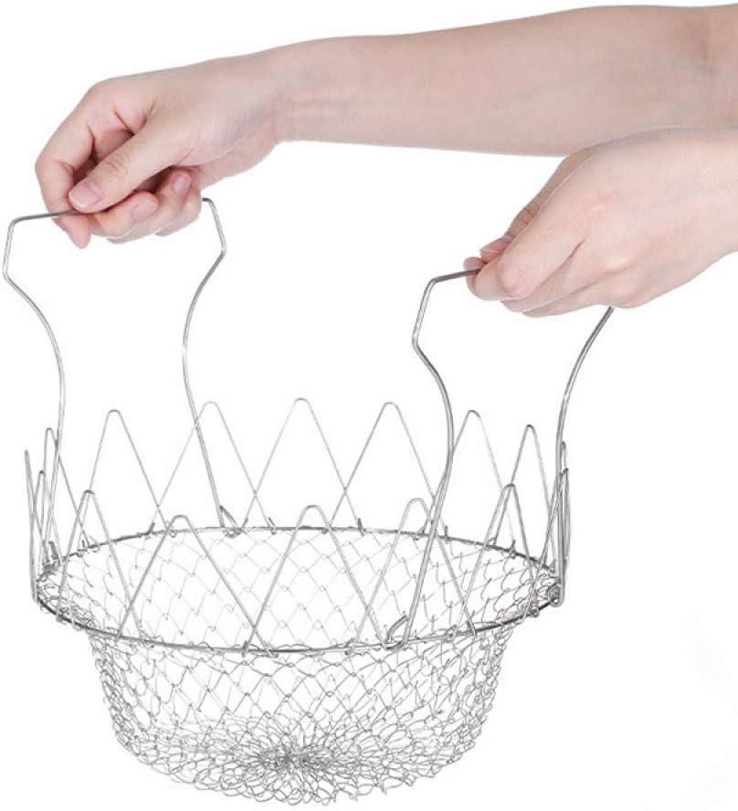 Multifunctional Frying Pan Basket Stainless Steel Folding Strainer - DOTSEL E COMMERCE