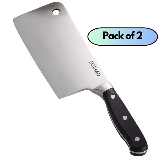 High-Carbon Stainless Steel Meat Cleaver/Knife Pack of 2 - DOTSEL E COMMERCE