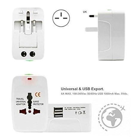Worldwide Travel Adapter with Built in Dual USB Charger Ports - DOTSEL E COMMERCE