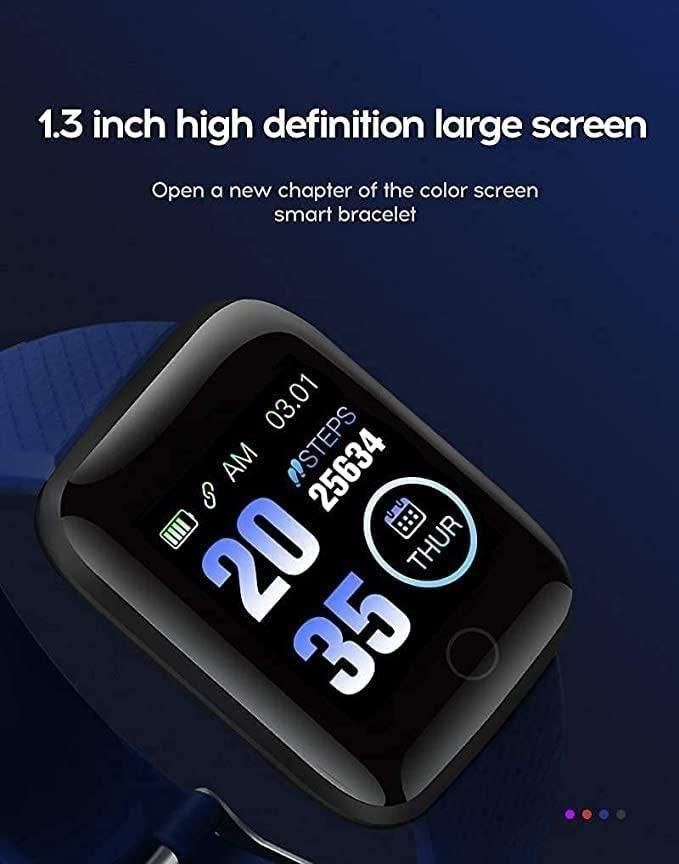 ID116 Plus Smart Bracelet Fitness Tracker Color Screen Smartwatch Heart Rate Blood Pressure Pedometer Sleep Monitor - DOTSEL E COMMERCE