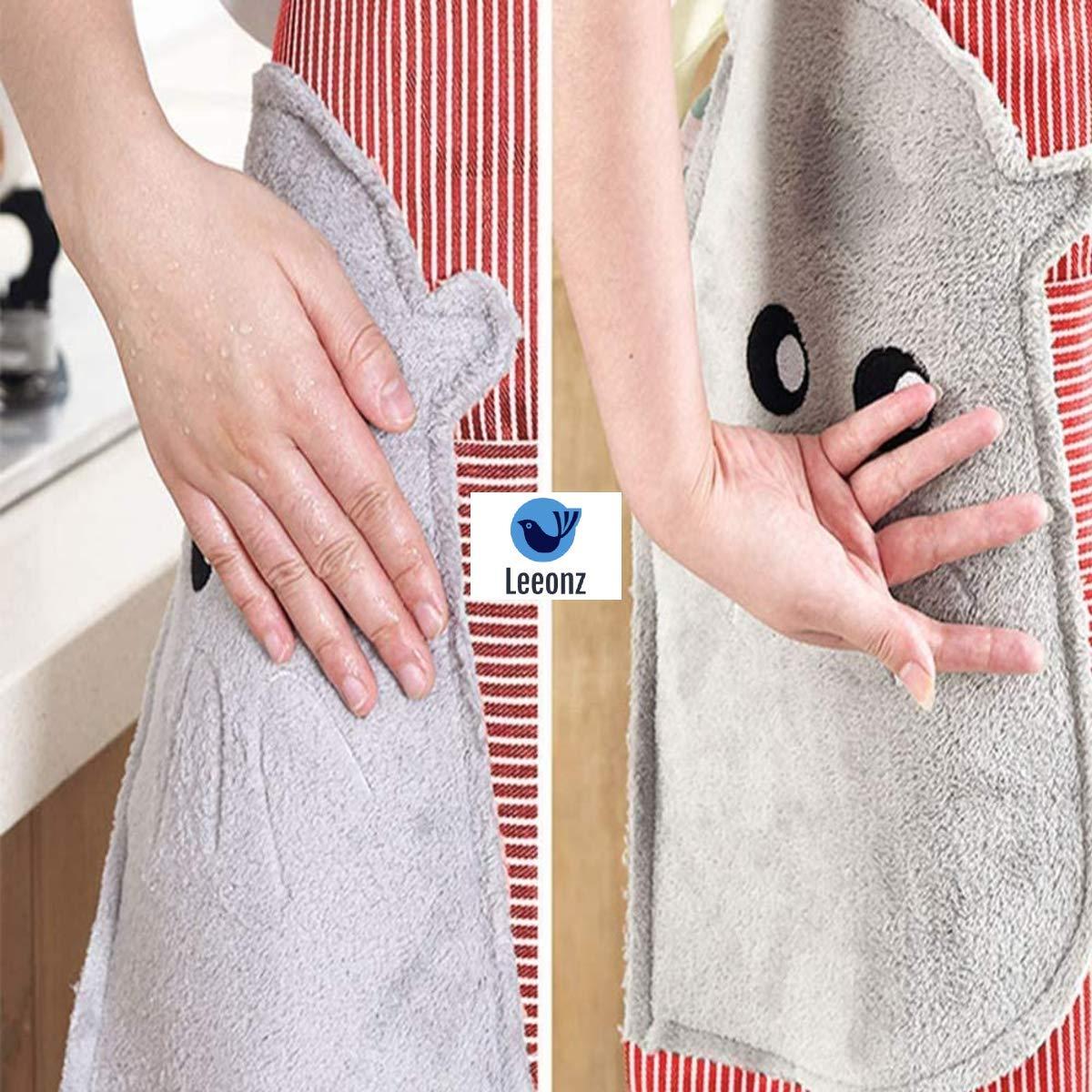 Kitchen Apron for Women with Big Front Pocket Hand-Wiping Waterproof Apron for Kitchen