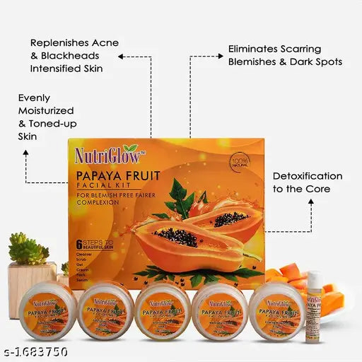 NutriGlow Papaya Fruit Facial Kit for Blemish Free